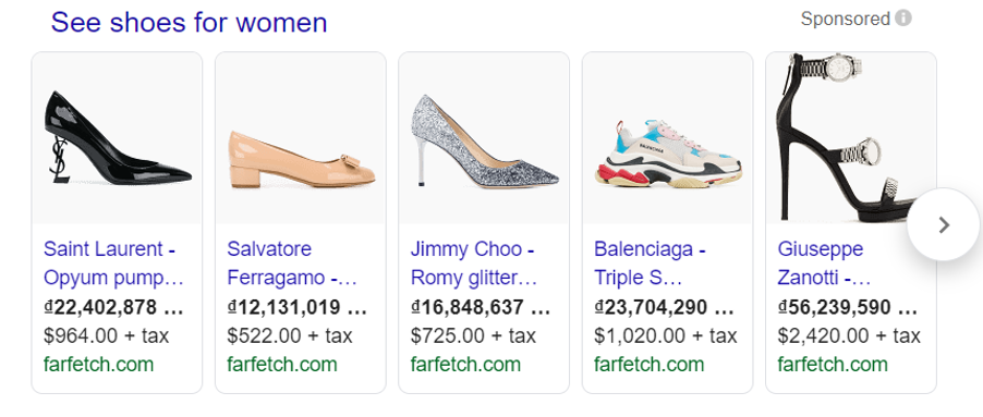Google Shopping (quảng cáo mua sắm)