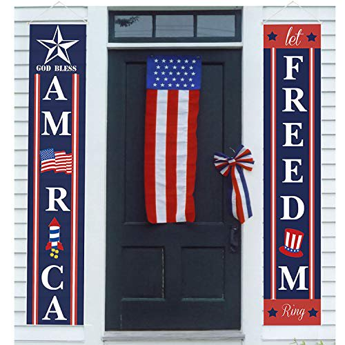 Thiết kế Porch Banners trang trọng cho dịp Quốc Khánh Mỹ