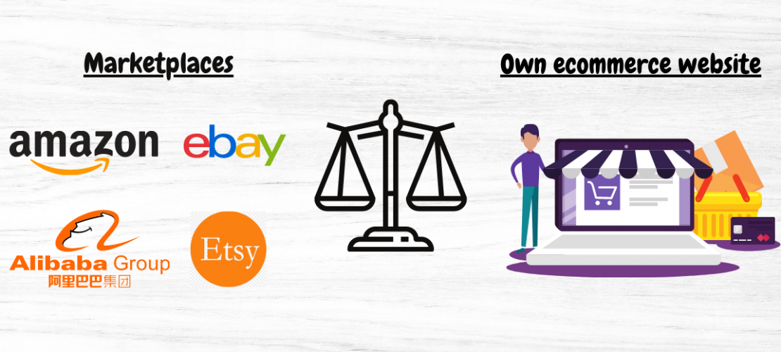 sell on marketplaces vs. your own ecommerce website