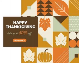 Thanksgiving 2020 ke hoach ban hang print on demand pop up website sale