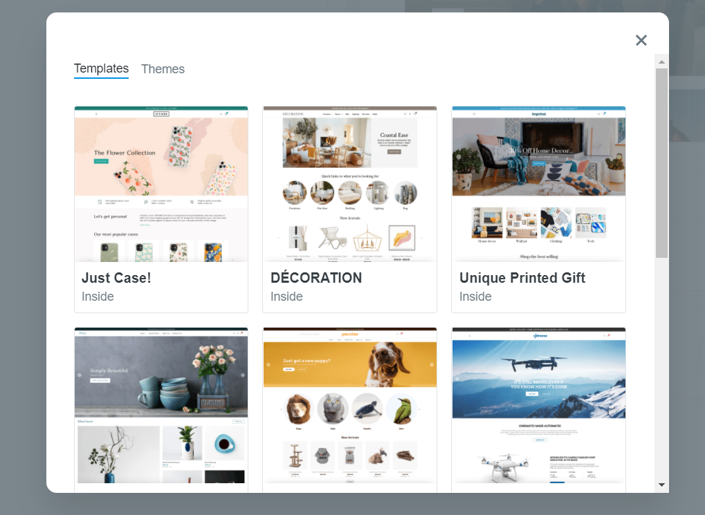 The dropshipping platform ShopBase offers its users a wide range of pre-made templates