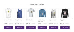 storebest sellers Product Widget SCA