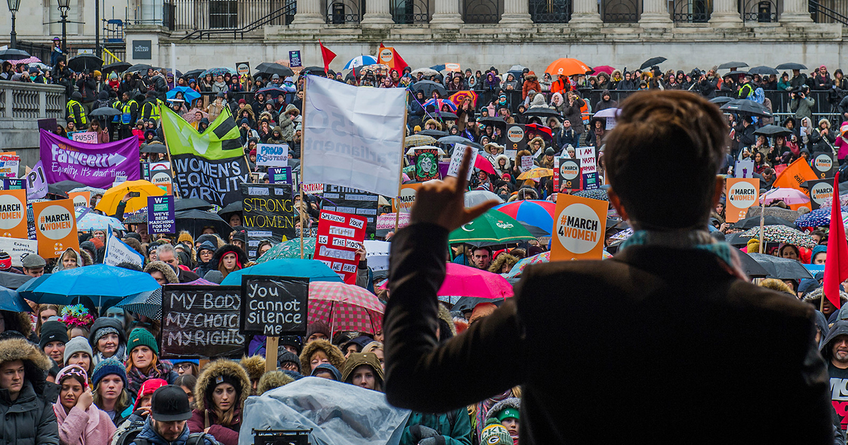 Sự kiện hưởng ứng phong trào #March4Women được tổ chức hằng năm ở London, Anh