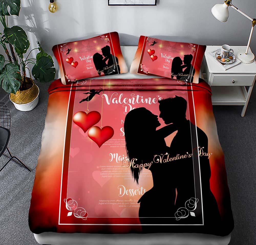 Một mẫu thiết kế sản phẩm bedding set cho ngày Valentine