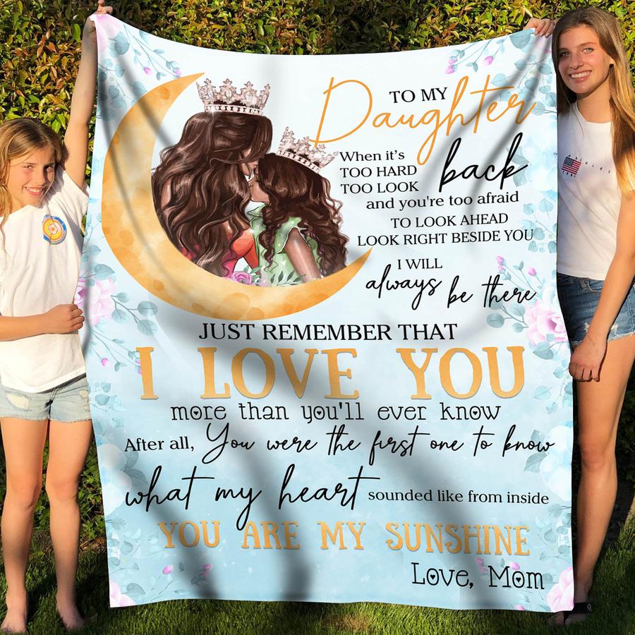 情人节毯子的一个设计，客户可以购买其以赠送女儿并表示母子之爱。