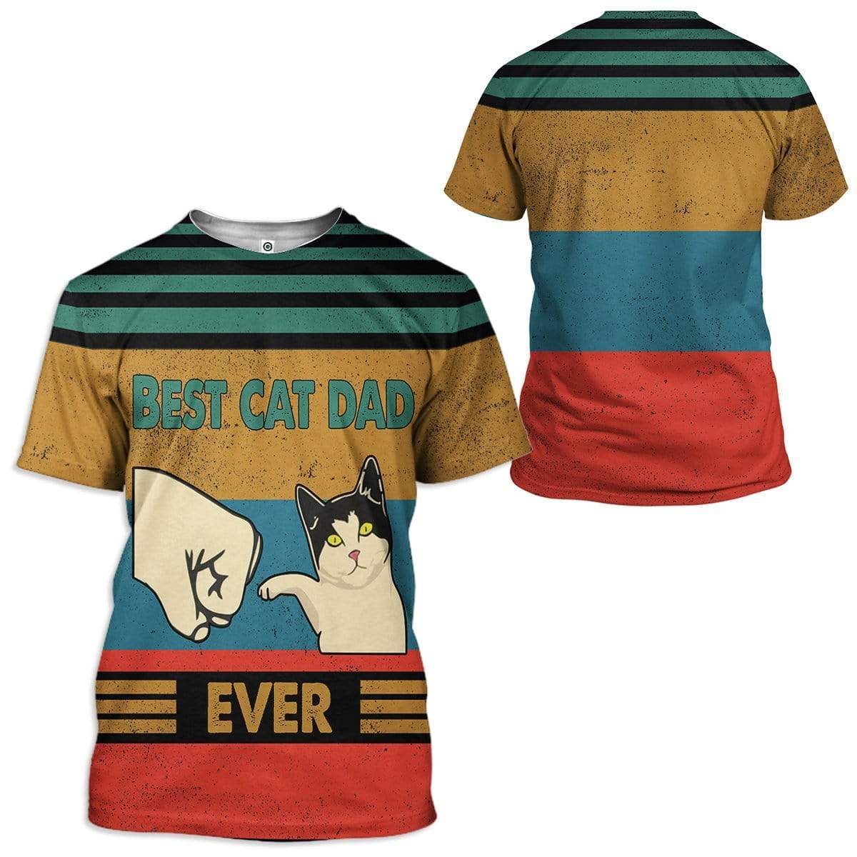 专给养猫男人的 AOP T恤设计模板