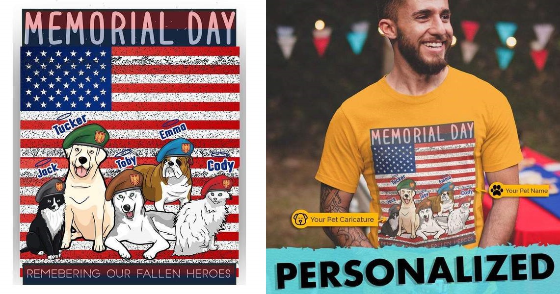 Mẫu thiết kế bán cho niche những người nuôi cho dịp Memorial Day