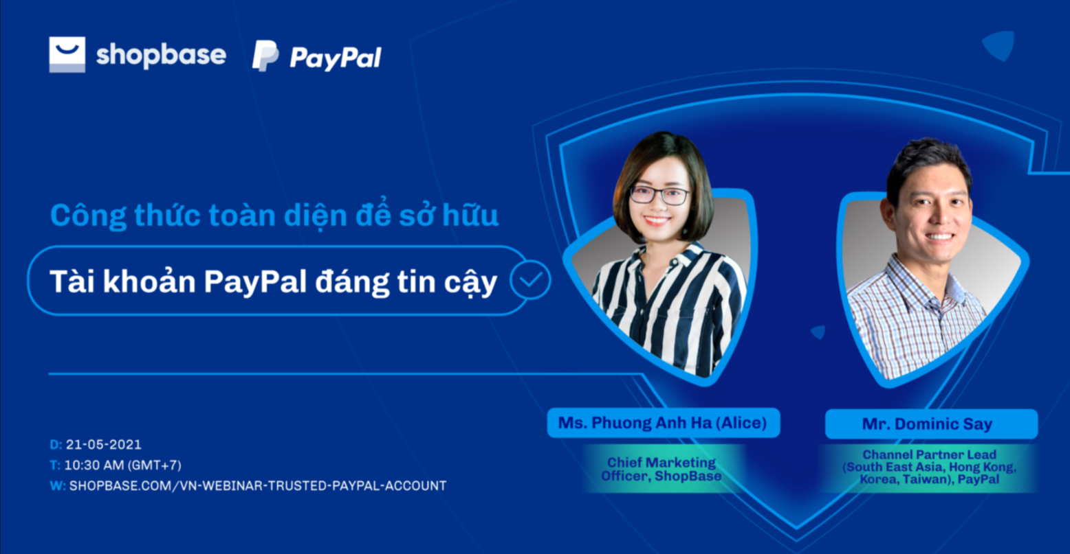 ShopBase PayPal partnership payment hold cong thanh toan