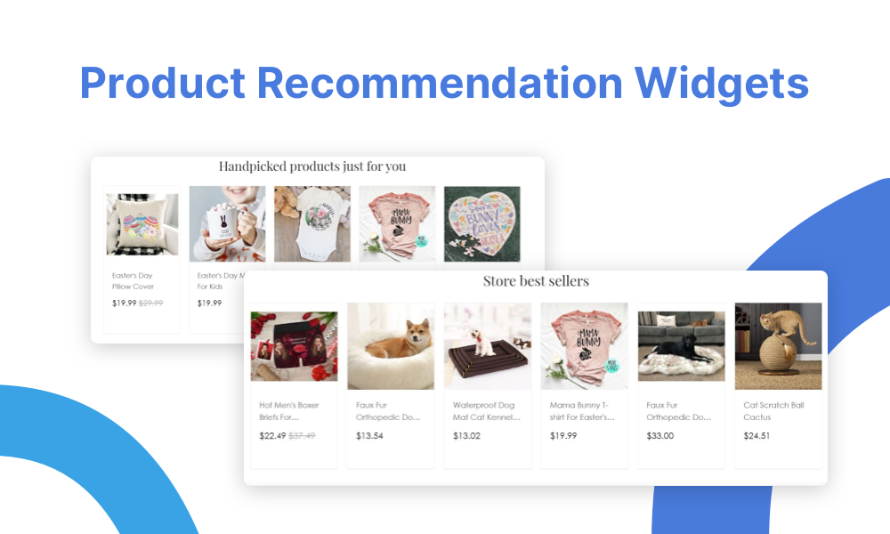 Product recommendation widgets - 2