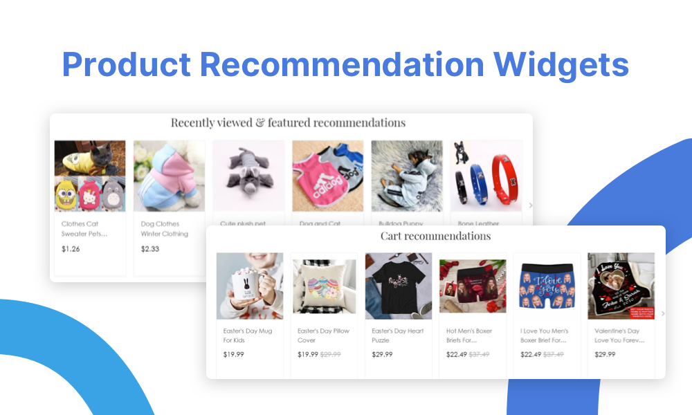 Product recommendation widgets - 3