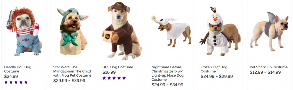 halloween dropshipping pet costumes