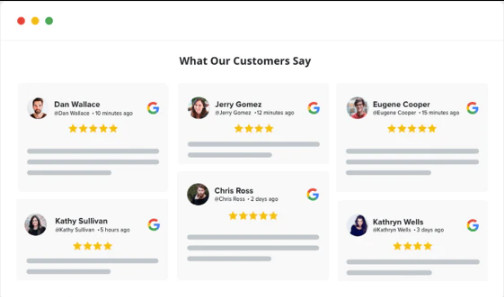 Provide Space For Customer Reviews