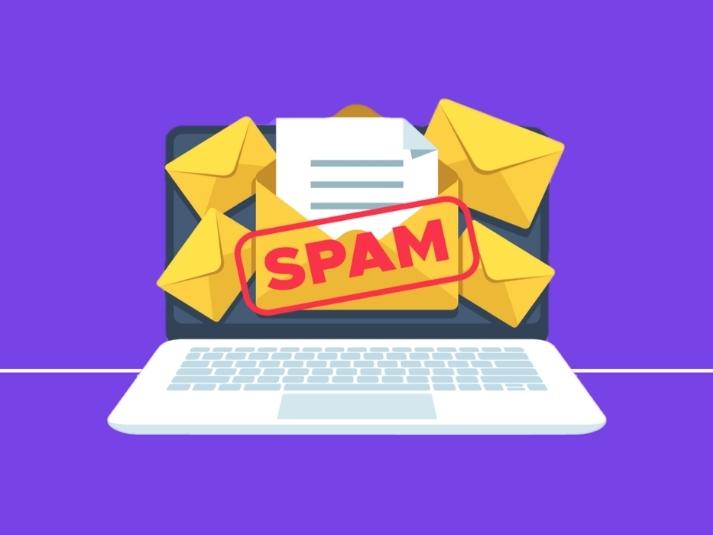Spam email thường chứa nội dung quảng cáo hoặc đường link nguy hại. 