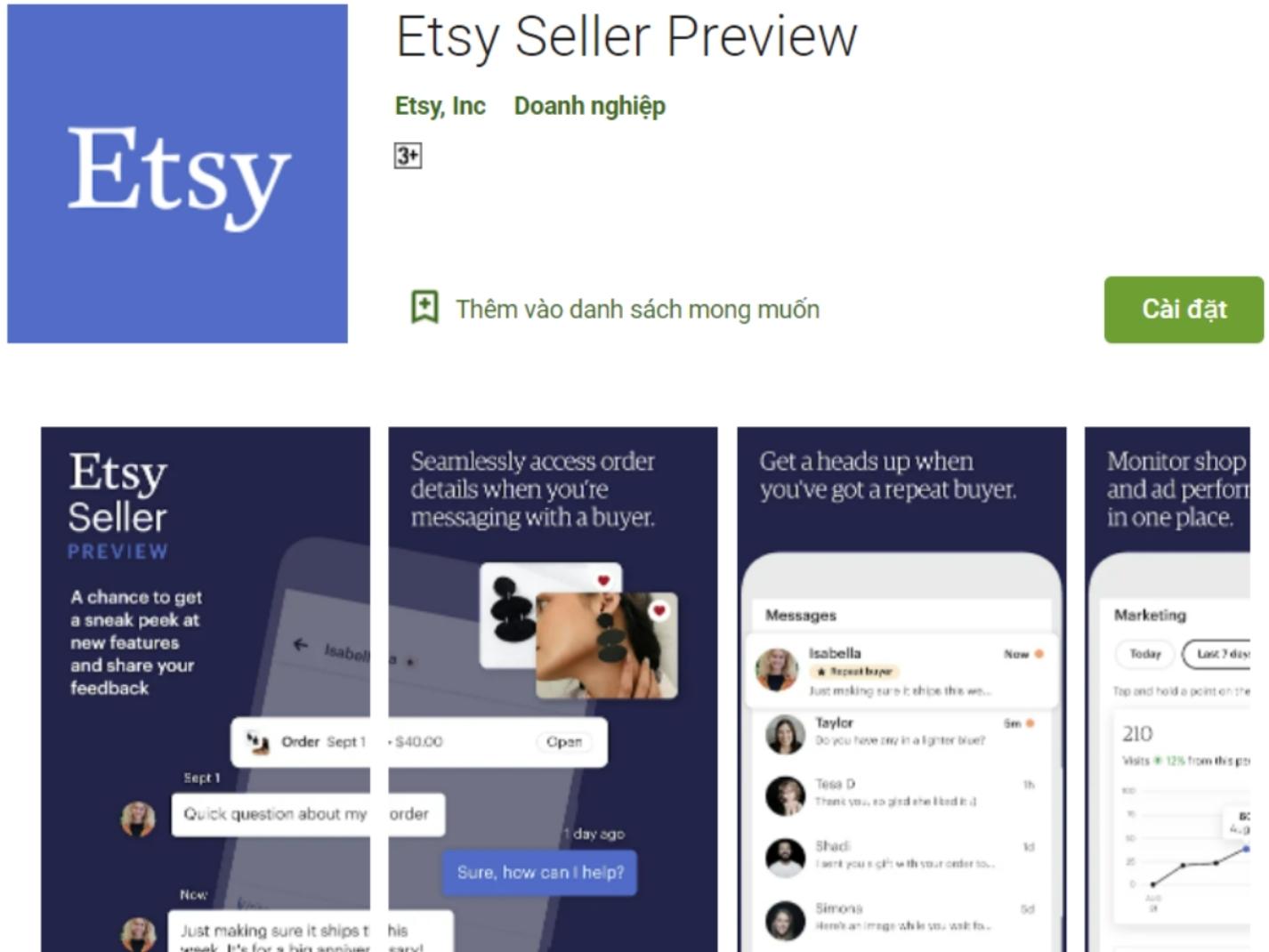 Etsy Seller Preview là một ứng dụng vừa được giới thiệu trong năm 2022.