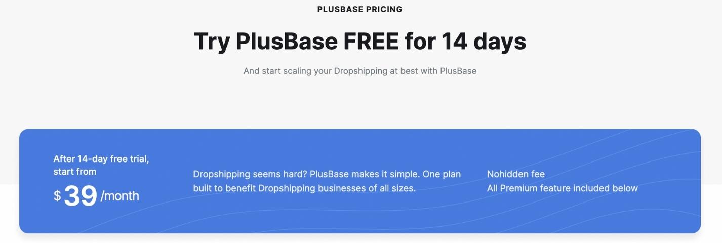 Phí sử dụng là khoản phí cơ bản mà bạn phải chi trả hàng tháng cho PlusBase.