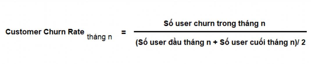 Công thức tính Churn rate điều chỉnh