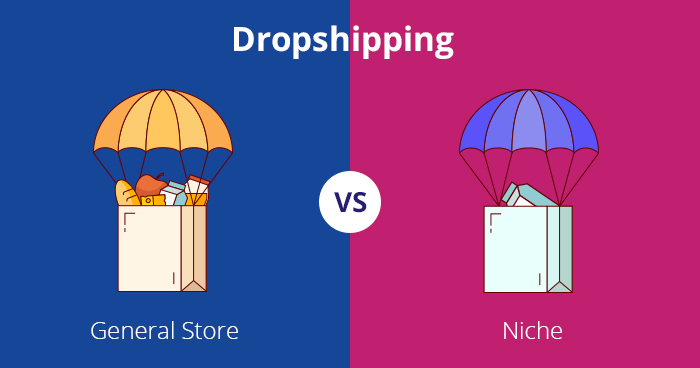 Với mô hình General Dropshipping, cửa hàng của bạn giống như một tiệm tạp hóa, còn với Niche, cửa hàng của bạn chỉ tập trung vào một hoặc một vài sản phẩm.