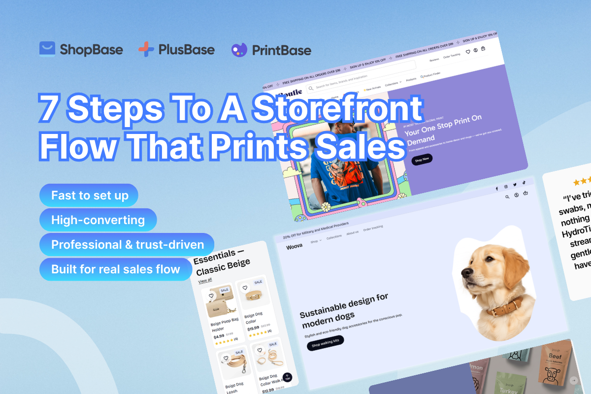 The image shows the article title on building a high-converting dropshipping store structure
